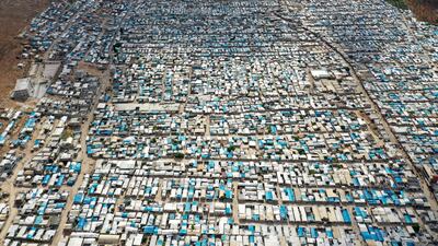 Qah refugee camp in Idlib, Syria. There is increasing clamour for an extension of aid delivery to those in need in the north-east of the country. EPA