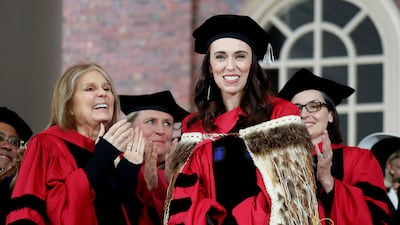 Ms Ardern spoke at Harvard University's commencement ceremony last Thursday. AP