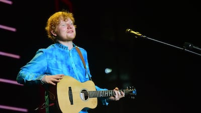 British singer and songwriter Ed Sheeran performs during a concert in Mumbai. AFP