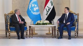 Prime Minister Mohammed Shia Al Sudani receives UN Secretary General Antonio Guterres. Iraq News Agency