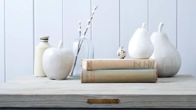 Ceramic apples and pears, £9 (Dh54) each. Courtesy of Rowen and Wren