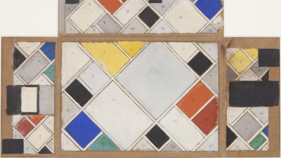 Theo van Doesburg. Colour design for ceiling and three walls, small ballroom, conversion of Café Aubette interior Strasbourg. 1926–27. Courtesy Galerie Gmurzynska AG © the Artist. All rights reserved