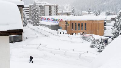 Exterior view of the congress centre on the eve of the 48th annual meeting of the World Economic Forum, WEF, in Davos, Switzerland. Gian Ehrenzeller / EPA