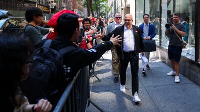 Doug Bowser, president of Nintendo of America, arrives at a shop in New York. Bloomberg