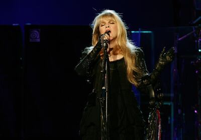Stevie Nicks of Fleetwood Mac performs on stage in concert at Acer Arena in Sydney, Australia. Getty Images