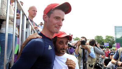 Peter Wilson, left, and Sheikh Ahmed bin Hasher. PA