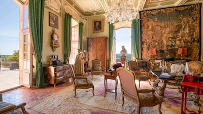 A formal reception room opens out to a sprawling terrace