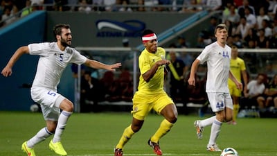 Uche Ikechukwu, centre, led Villarreal in scoring last season. Radmir Fakhrutdinov / EPA