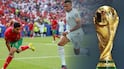 Morocco's defender #02 Achraf Hakimi and France's forward #10 Kylian Mbappe fight for the ball during the 2026 World Cup football tournament quarter-final match between France and Morocco at Boston Stadium in Foxborough on July 9, 2026. (Photo by Odd ANDERSEN / AFP)