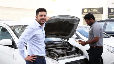 Imad Hammad of CarSwitch.com says most cars in the UAE are either white, black or shades of grey. Pawan Singh / The National