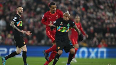 Arturo Vidal – 7. The Chilean was relentless in his pursuit of the ball and won possession frequently. When he got it, he was sometimes wasteful. A splendid block from Diaz capped a combative performance. AFP