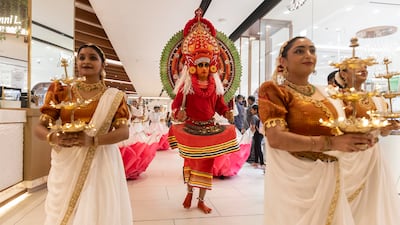 Onam celebrations at BurJuman Mall in Dubai, as part of the festival traditionally celebrated in the south of India. All photos: Antonie Robertson / The National