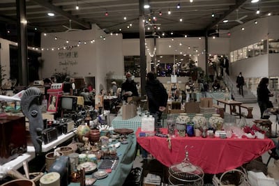 Vintage items on sale at the annual Le Marche Aux Puces market held in the Mar Mikhael district of Beirut from December 16 to 18, 2020. The National