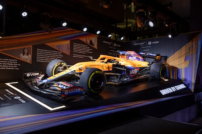 The car will be driven by McLaren drivers Lando Norris and Daniel Ricciardo on the final day of Abu Dhabi Grand Prix 2021. Photo: McLaren Racing