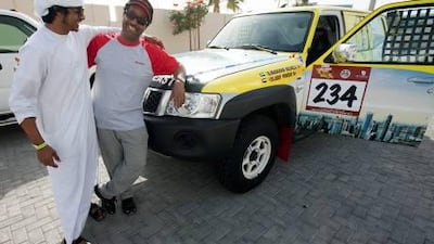 Yahya bel Helei and his son Mansour face off against each other today in the Abu Dhabi Desert Challenge.