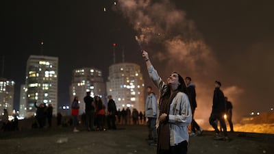 Chaharchanbeh Suri celebrations at a park in Tehran. Wana via Reuters
