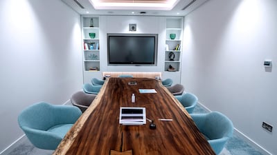 Boardrooms are also equipped with cameras for videoconferencing.
