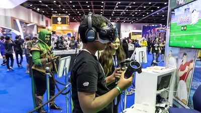 Virtual reality experiences were on offer. Antonie Robertson / The National