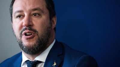Matteo Salvini, Italy's deputy prime minister and interior minister, said earlier this week that Europe's real enemy is Jean-Claude Juncker and the Brussels bureaucracy that pushes budget restrictions and open borders. Photo: Bloomberg