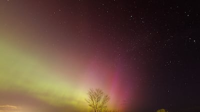 The Northern Lights illuminate in the night sky over Plum Island and the mouth of the Merrimack River, in Newburyport, Massachusetts, USA, 11 May 2024. The Northern lights, or aurora borealis, were visible in the sky over a large portion of the United States, after an 'extreme' solar storm began to hit the Earth on 10 May. EPA / CJ GUNTHER