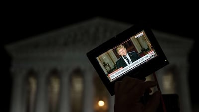 President Donald Trump seems to be everywhere. Drew Angerer / Getty Images / AFP