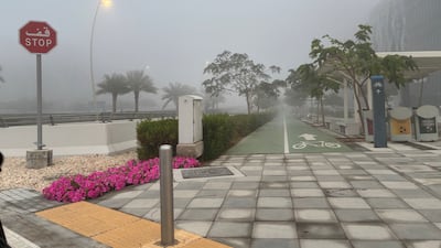 Fog in Al Zeina. The weather is expected to affect the UAE until Thursday