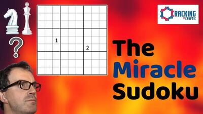 ‘The Miracle Sudoku’, which Simon Anthony cracks in a gripping puzzle-solving video. YouTube / Cracking The Cryptic