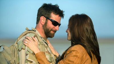 Bradley Cooper as Chris Kyle and Sienna Miller Taya in American Sniper. Courtesy Warner Bros