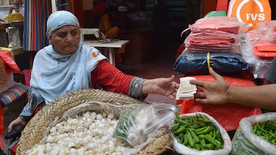A vegetable market in Karachi. Pakistan's annual inflation rate increased to a record 38 per cent in May. EPA