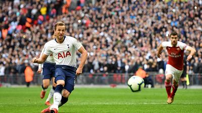 Kane scores Tottenham Hotspur's only goal from the penalty spot. Getty Images