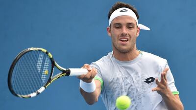 Marco Cecchinato and two other Italian players were handed 18 month suspensions by the Italian tennis federation for match fixing. Peter Parks / AFP