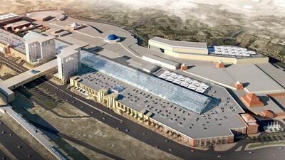 The Ibn Battuta Mall expansion. The mall is to undergo an extension spanning 4.7 million sq ft. The new complex will feature a 1 million sq ft retail component with 766,000 sq ft of leasable retail space; a new multi-storey car park for 7,000 vehicles and a four-star hotel with around 370 rooms. The centrepiece of the extension is a 300,000 sq ft courtyard, featuring extensive green landscaping and a retractable glass roof for year-round shopping and dining. The new extension announced today is in addition to Ibn Battuta Mall’s Phase 2 complex, currently under construction and due to open this year, and will bring the total size of Ibn Battuta to more than seven million sq ft. Courtesy Nakheel