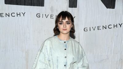 Maisie Williams attends the Givenchy show as part of Paris Fashion Week on September 29, 2019. Getty Images