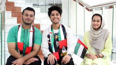 Pakistani expatriates, from left, Muhammad Butt, Jahanzeb Rehman and Zuha Rizvi. Courtesy Nava Rizvi