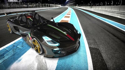 An illustration of the Dh400,000 Dubai Roadster that Rashid Al Shaali and his team are developing. Courtesy Rashid Al Shaali Courtesy Rashid Al Shaali