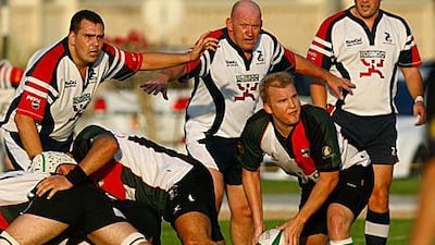 The Dubai Dragons, in white, will have their own place when they host Muscat today.