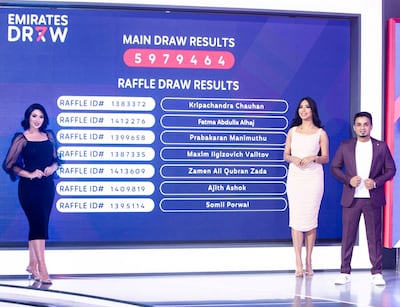 Emirates Draw winners included Emirati, Indian and Afghan participants.