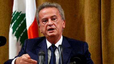 Lebanon's Central Bank Governor Riad Salameh at a news conference in Beirut on November 11, 2019. Reuters