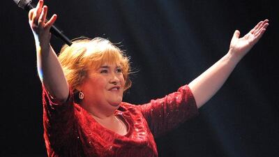 Susan Boyle is stopping off in Abu Dhabi as part of a world tour. Andrew Yates / AFP
