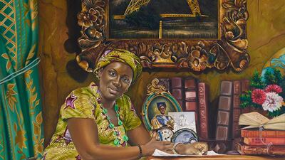 Ghanian artist Afia Prempeh's 'Nana Yaa' (2021) is on view at Christie's DIFC.