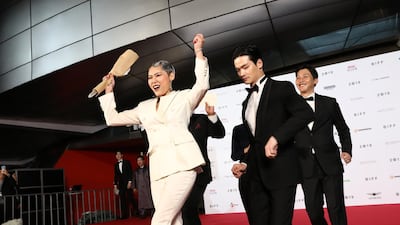 Actress Chun Woo-hee arrives for the Opening Ceremony of the 24th Busan International Film Festival Getty Images