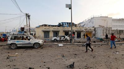 A file photo of a scene of an explosion in Mogadishu, Somalia November 9, 2018. Reuters