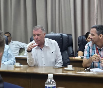 Cuba's Tourism Minister Juan Carlos Granda meets global company leaders to discuss investing in the island's industry on June 4, 2026. Salim A Essaid / The National