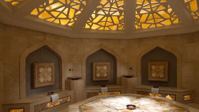 The Moroccan hammam room at The Ritz-Carlton Abu Dhabi, Grand Canal. Courtesy The Ritz-Carlton Abu Dhabi, Grand Canal