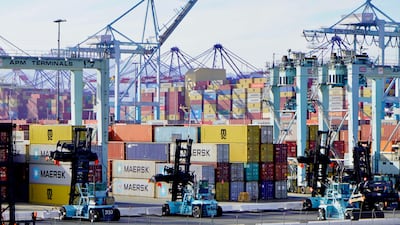 Earlier this year, the Port of Los Angeles became the Western Hemisphere's first to process 10 million container units in a year. Holly Aguirre / The National