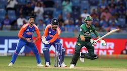 Pakistan, in green, will face India in Colombo on Sunday. Chris Whiteoak / The National