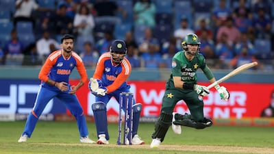 Pakistan, in green, will face India in Colombo on Sunday. Chris Whiteoak / The National