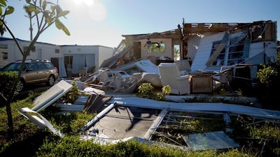 A mobile home damaged by Hurricane Irma at the Riviera Colony neighbourhood in Naples, Florida. Scott McIntyre/Bloomberg