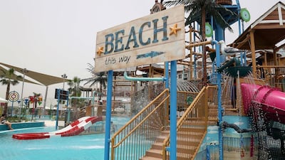 View of the Laguna Waterpark in La Mer in Dubai. Pawan Singh / The National