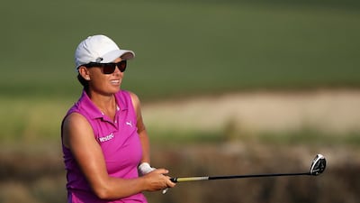 Lee-Anne Pace is the leader after the first round of the Fatima bint Mubarak Ladies Open at Saadiyat Beach Golf Club. Francois Nel / Getty Images